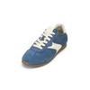 Sneaker MARC O'POLO "aus softem Veloursleder", Damen, Gr. 37, schwarz cloudless blau, weiß, Obermaterial: 80% Leder, 20% Polyurethan, Schuhe