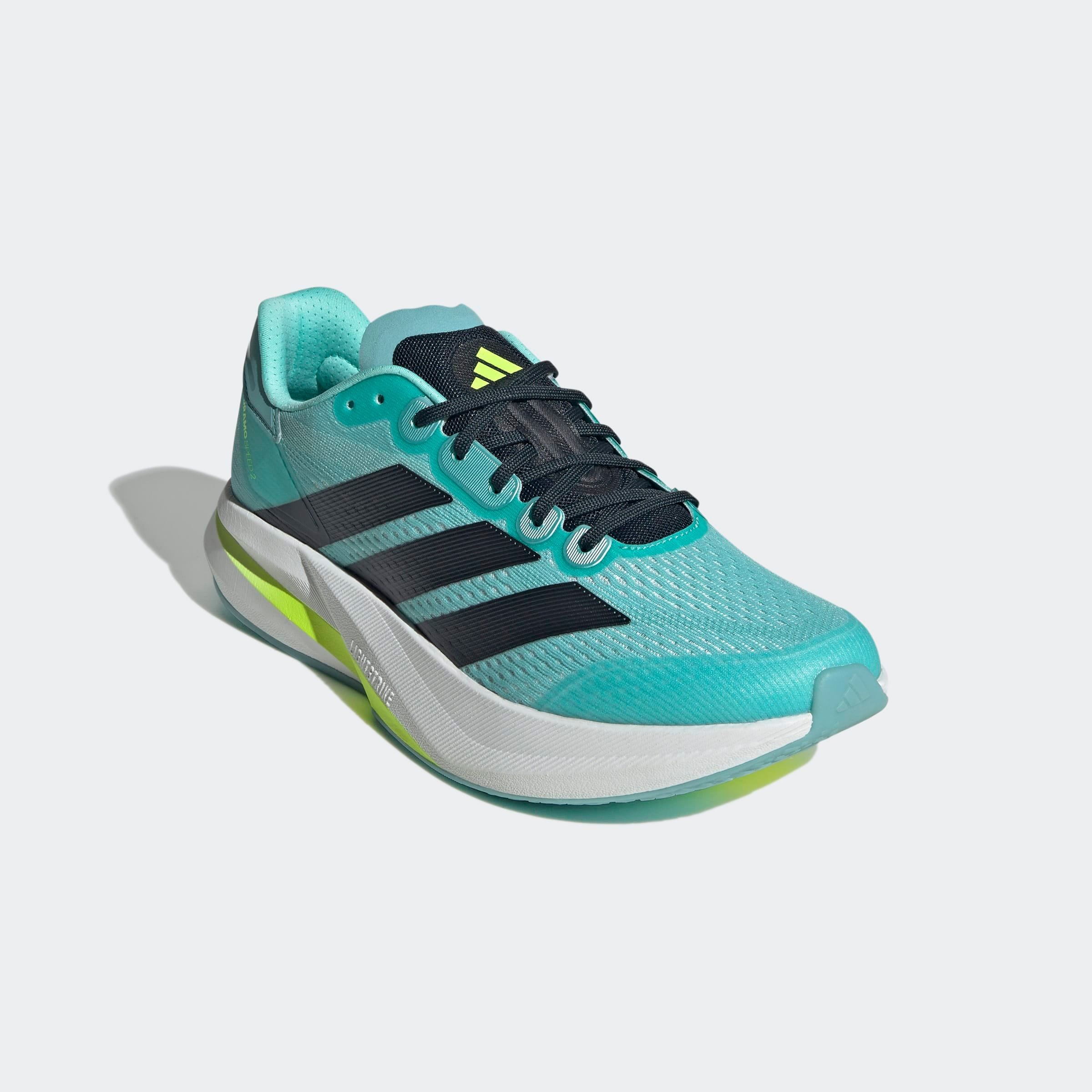 Laufschuh ADIDAS PERFORMANCE "DURAMO SPEED 2", Damen, Gr. 42,5, flash aqua, aurora ink, mint ton, Synthetik, Textil, Schuhe Laufschuh