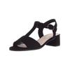 Riemchensandale GABOR "Gabor Sandalen Nappaleder", Damen, Gr. 40, schwarz, Nappaleder, casual, Schuhe