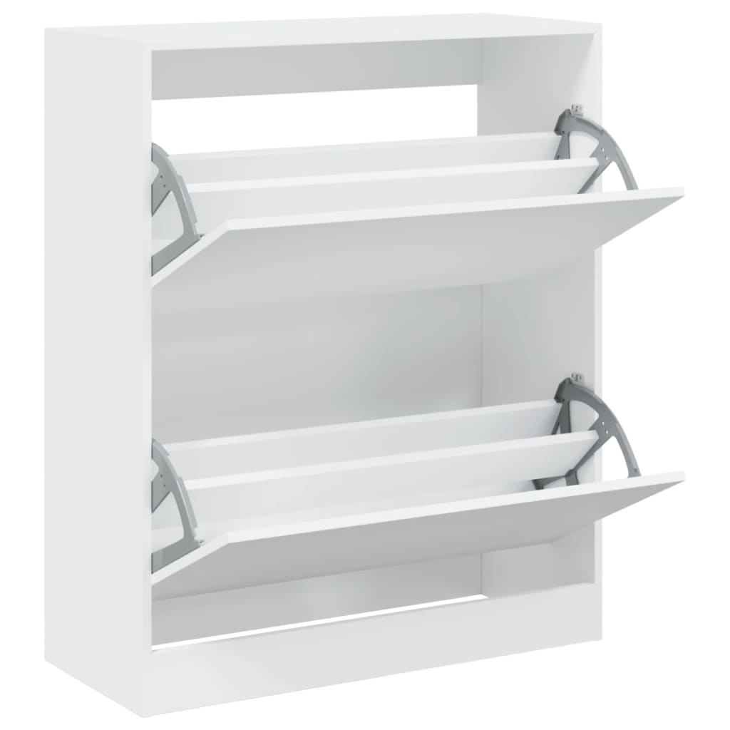 vidaXL Schuhschrank Weiß 80x34x96,5 cm Holzwerkstoff Image