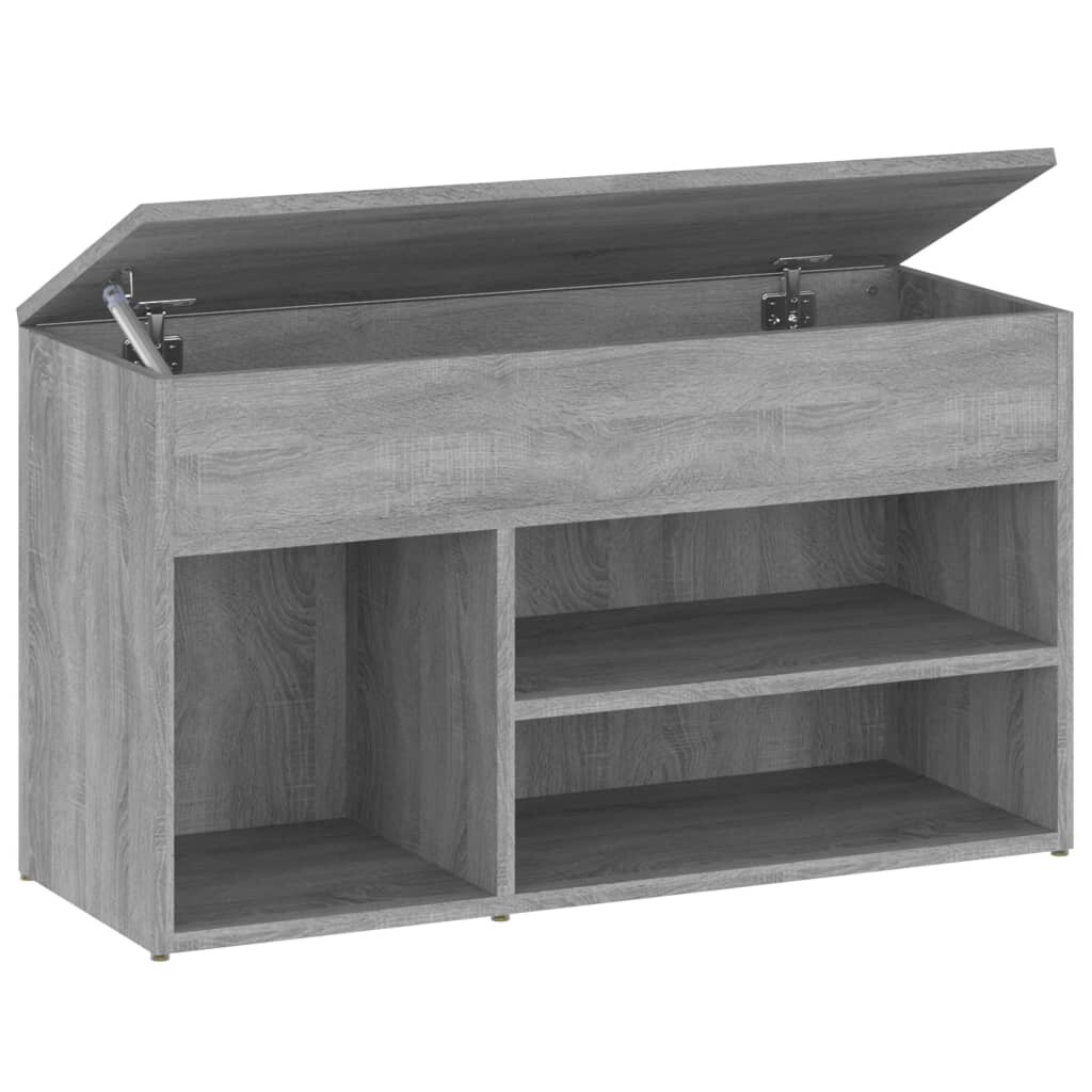 vidaXL Schuhbank Grau Sonoma 80x30x45 cm Holzwerkstoff Image