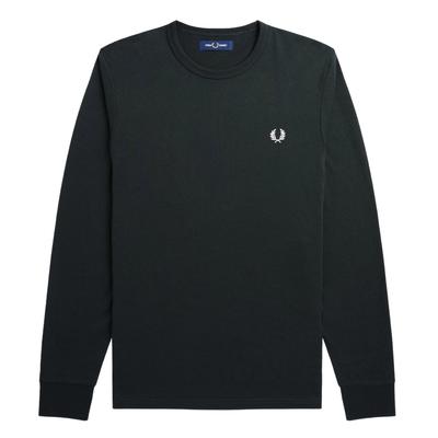 Fred Perry - Langärmliges T-Shirt „Lorbeerkranz" in Rotgussgrau