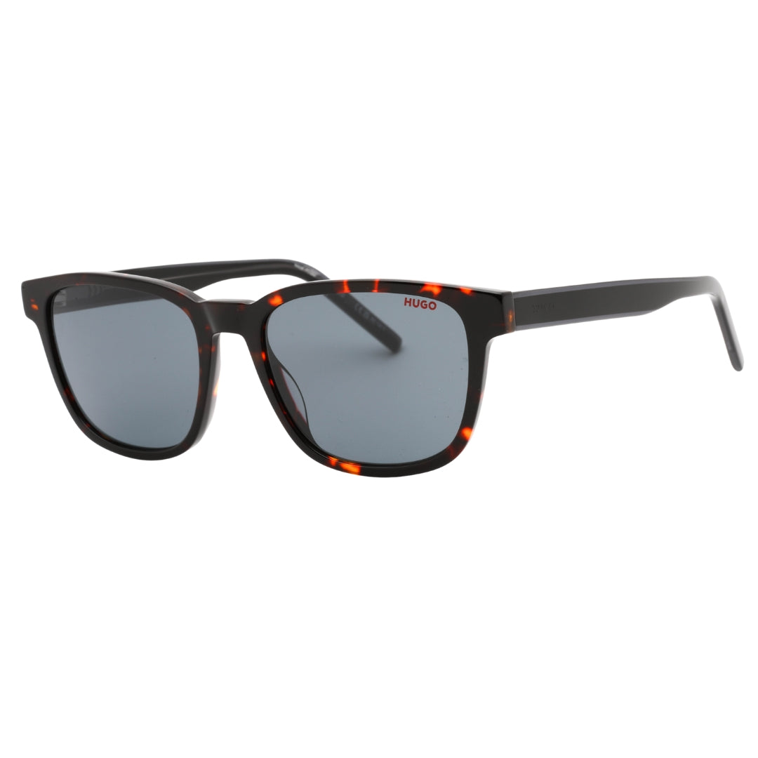 Hugo Boss – Sonnenbrille in Havanna-Rot mit dunklem Rahmen Image