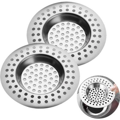2 Stück, Spülbecken-Abflussfilter, Küchenspüle-Rost, Edelstahl, für Küchen-/Badezimmerspüle, Image