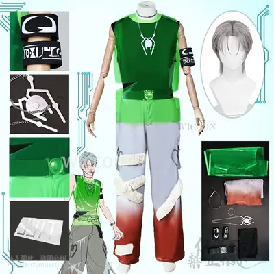 Anime Alien Bühne R7 Bis Cosplay Vollen Satz Requisiten Halskette Tattoos Perücken Hohe Qualität Kostüm Für Halloween Party Cos Angepasst Image