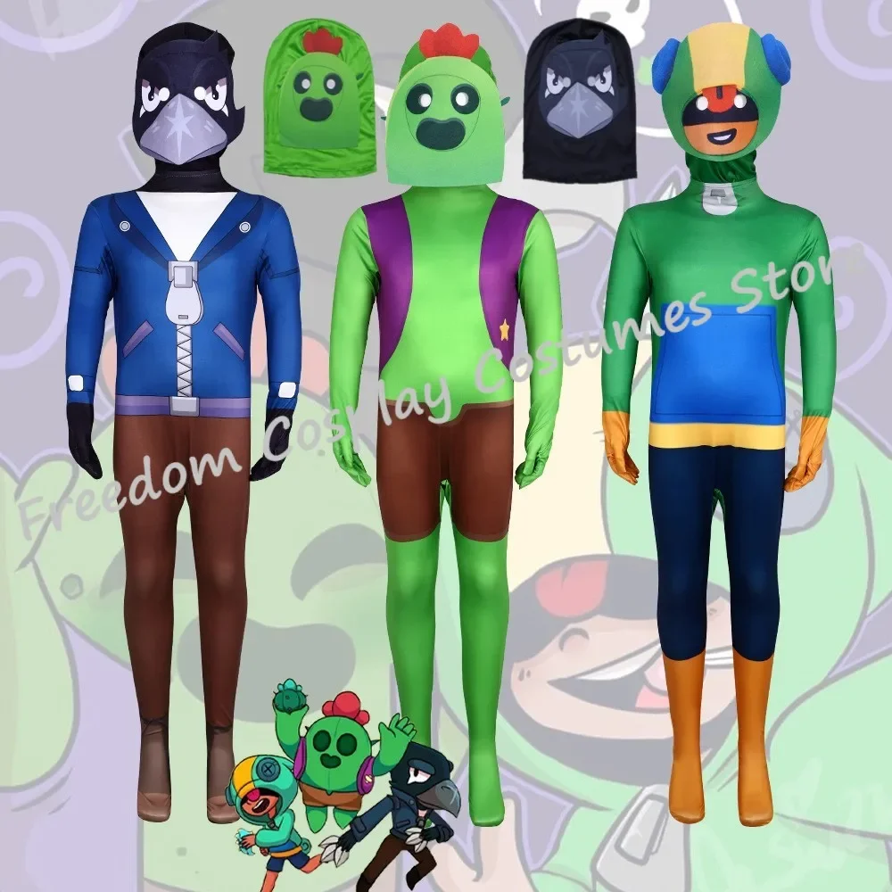 Neue Halloween Wildnis Brawl Cosplay Spiel Rollenspiel Kostüm Overall Kostüm für Kinder Erwachsene Halloween Karneval Party Anzug Image