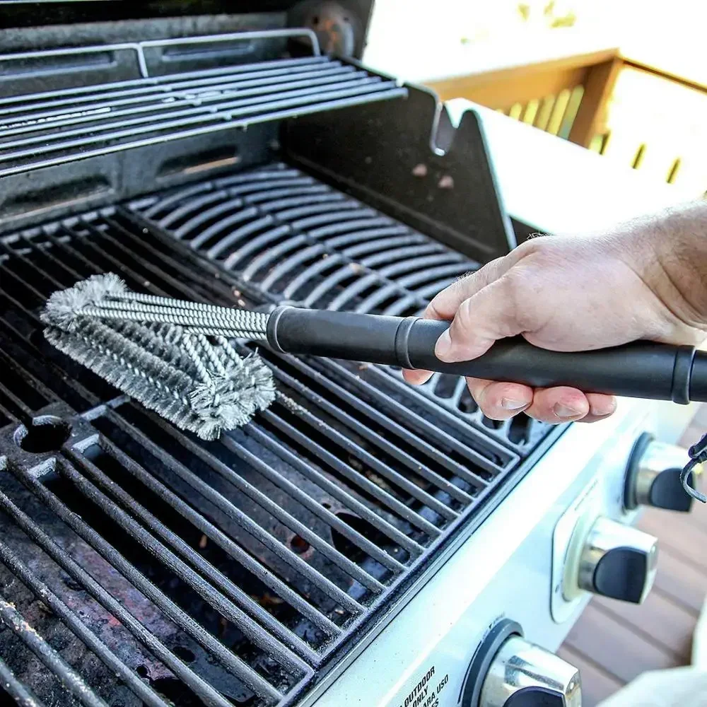 Grill Grill Grill Bürste sauberes Werkzeug Grill zubehör Edelstahl borsten Antihaft-Reinigungs bürsten Grill zubehör Image