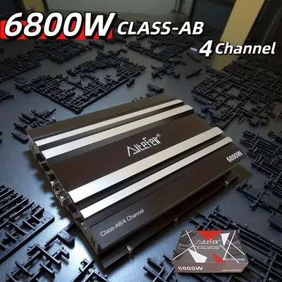 AiteFeir 4 Channel Class-AB Support Bridging 12V Car Vehicle Amplifier 6800W Power Stereo Amp Push Subwoofer Speaker thermal