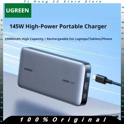 UGREEN 25000/20000mAh Power Bank 145W Large Capacity Fast Charge Mobile Power Bank For iPhone Laptop Notebook Customized Charger