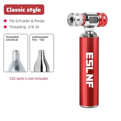 Fast C02 Air Inflator Portable Road Bicycle Tire Pump With Shell Durable Aluminum Alloy MTB Tire Inflator For AV/FV