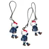 Vintage Denim Back Aktentasche Hello Kitty Anhänger Japanischer Charm Ästhetische Schleife Hello Kitty Schlüsselanhänger Mobiler Anhänger Geburtstagsgeschenk