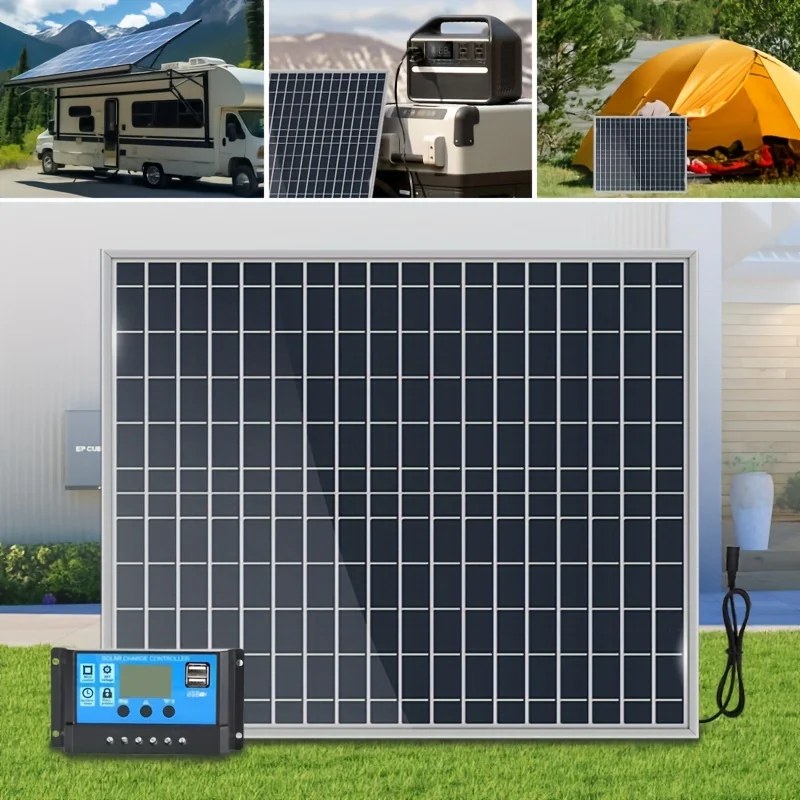 All-in-One 1000-W-Solarladegerät-Set – tragbare 12-V-Powerbank mit 100 A-Regler für Zuhause, Wohnwagen und Outdoor-Abenteuer Image