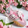 Kids'Casual Schuhe Mädchen Cartoon MELODY PU Leder Outdoor Schleife für Anti-Rutsch-Turnschuhe Chamois PU-Leder Rosa Größe 26-37