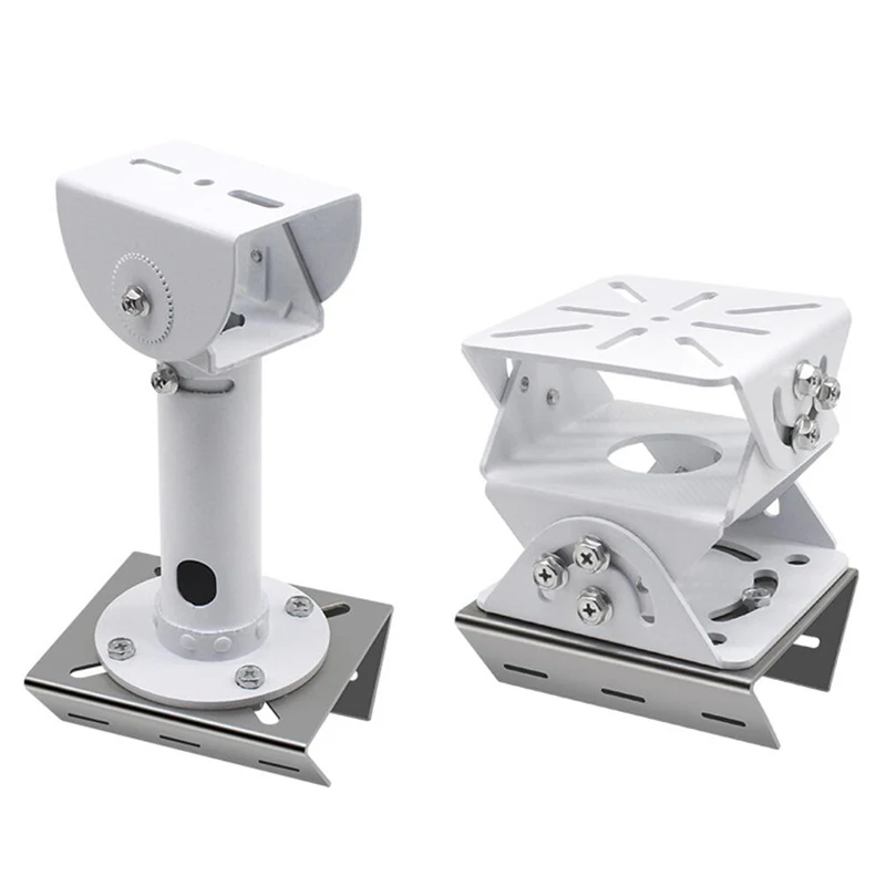 1 Set Für Outdoor Pole Überwachung Halterung Univsesial Adapter Platte 100/200mm Lange Hoop Mit Edelstahl Kamera montieren Panel Image