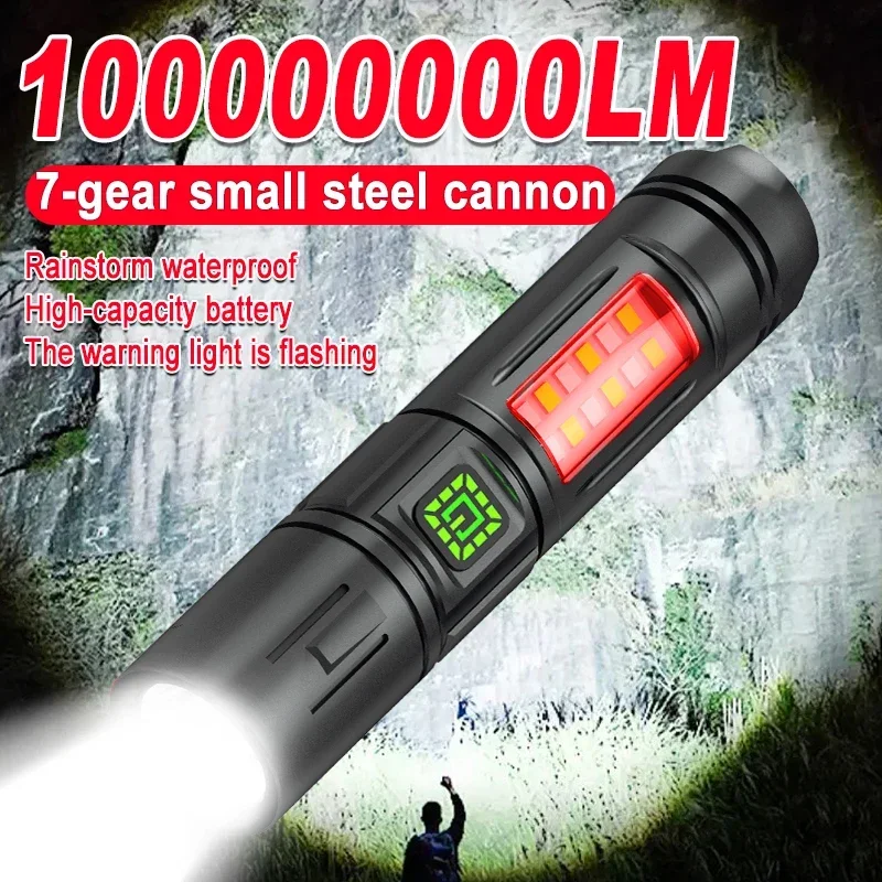 Led-taschenlampe Starke High Power Wiederaufladbare Led-taschenlampe Mit Batterie Taschenlampe Für Angeln Jagd Camping Lanter Image