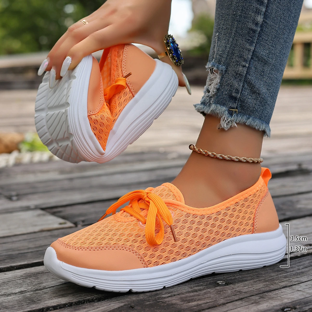 Damen-Turnschuhe, Damenschuhe, weiche Sohle, Mesh-Freizeitschuhe, niedrige Oberseite, flache Sohle, Wanderschuhe, Damen-Sommerschuhe