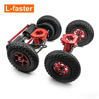 Red Truck Skateboard Longboards Belt Driven Dual Motors Kit , DIY, 36V, 2800W