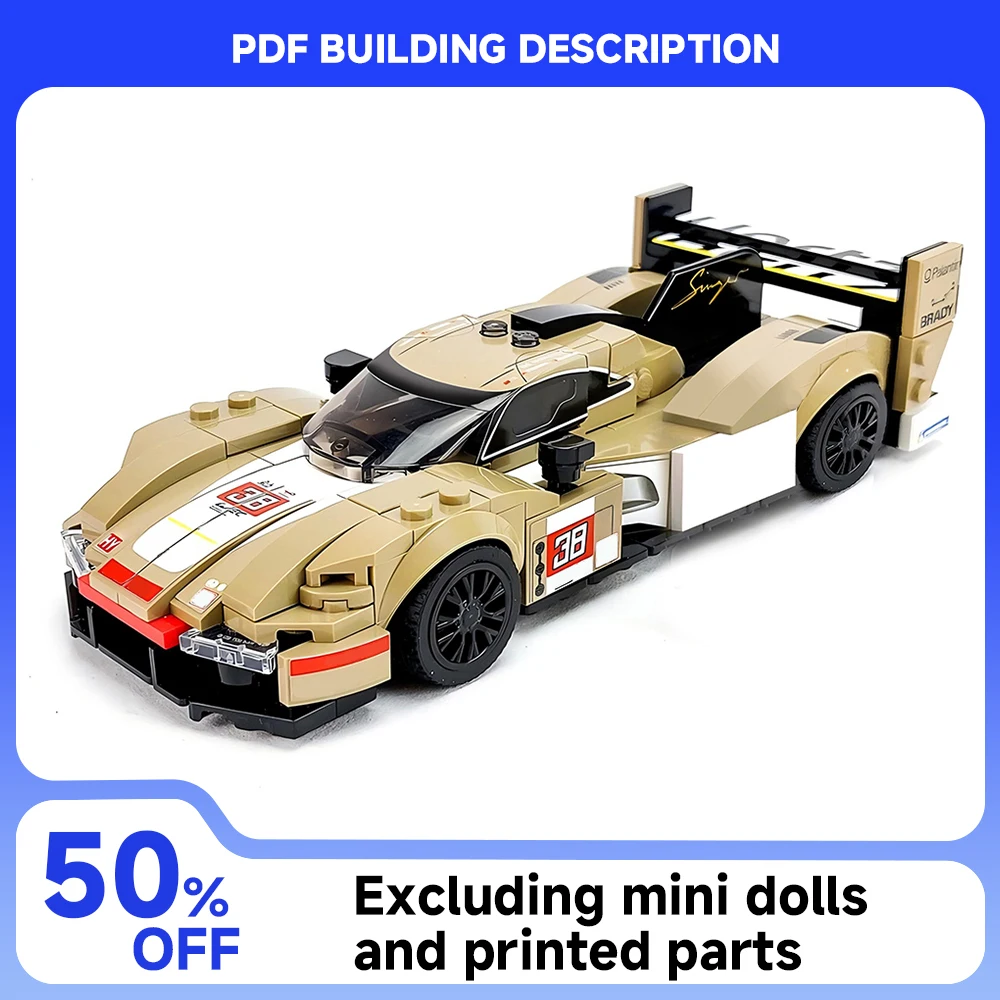 Nuova Serie MOC Racing Le Mans 24 Ore Resistenza Gara 2023 WEC Serie 963 Modello di Auto Building Blocks Giocattolo Per Bambini Ragazzo Set Regalo