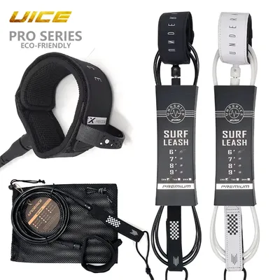 Surf Rope SUP Board PRO SERIES Surfboard Leash 7mm6-9FT Non-Slip Upgrade TPU Double Stainless Swivel Surfing Foot Rope
