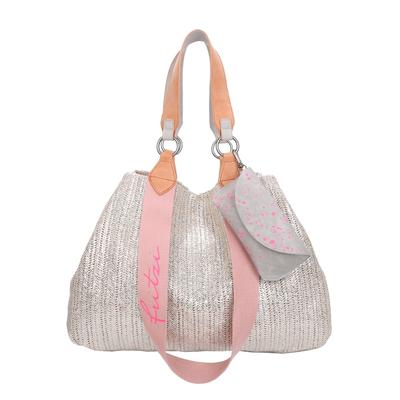Fritzi aus Preußen - Shopper Izzy Medium Limited Painted Straw mit abnehmbarem Brillenetui Handtaschen 1 ct Silber Damen (89.99 € / 1 ct) Image