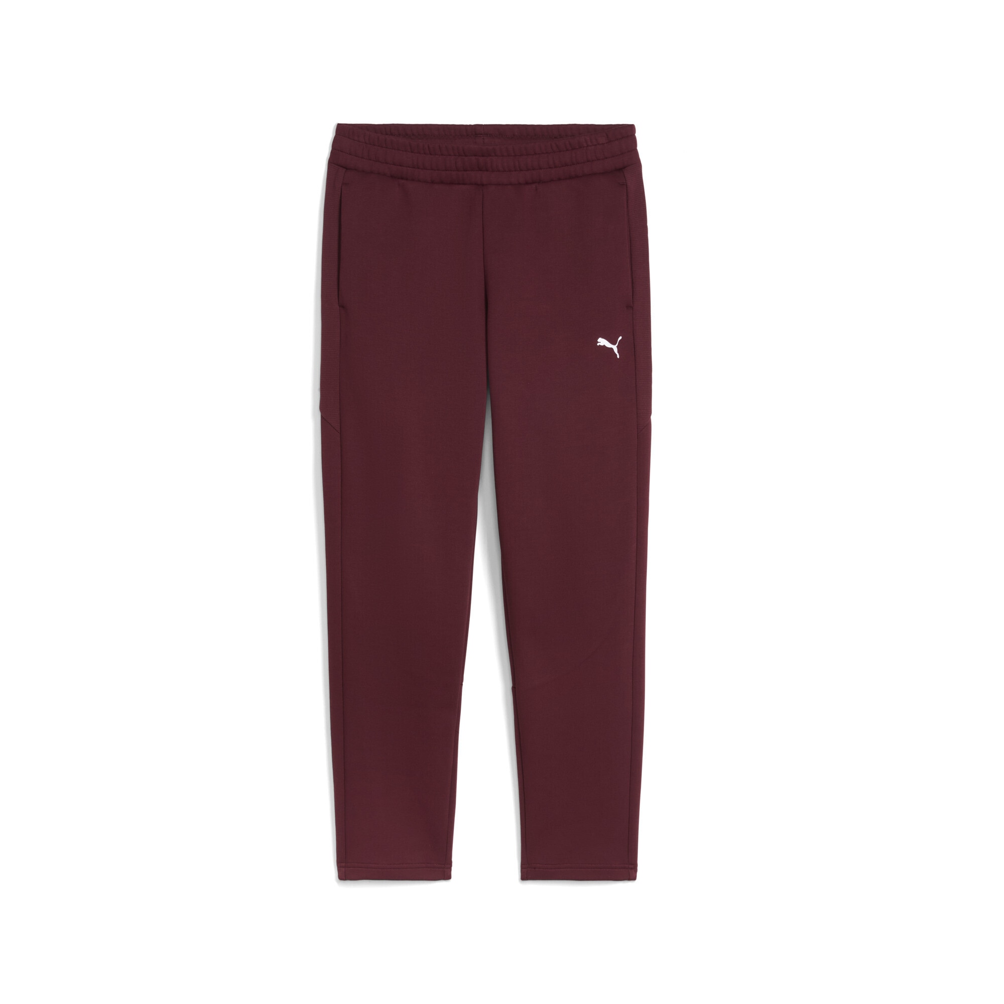 Sporthose PUMA "Evostripe Jogginghose Damen", Damen, Gr. XS, Normalgrößen, rot (ruby shimmer rot), Obermaterial: 23% Polyester, 77% Baumwolle; Taschenfutter: 100% Baumwolle; Seitenpartie: 80% Baumwolle, 20% Polyester, unifarben, regular fit, Hosen...