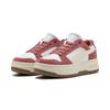 Sneaker PUMA "Rebound Femme Low Suede Sneakers Damen", Gr. 38.5, weiß frosted ivory exotic rot, Obermaterial: Synthetik, Kuhleder, Textil; Futter: Textil; Laufsohle: Gummi, Schuhe