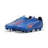 Fußballschuh PUMA "ULTRA 6 PLAY FG/AG Fußballschuhe Damen", Gr. 36, ultra blau weiß glowing rot, Obermaterial: Textil, Synthetik; Futter: Textil; Innensohle: Textil; Laufsohle: Synthetik, Schuhe