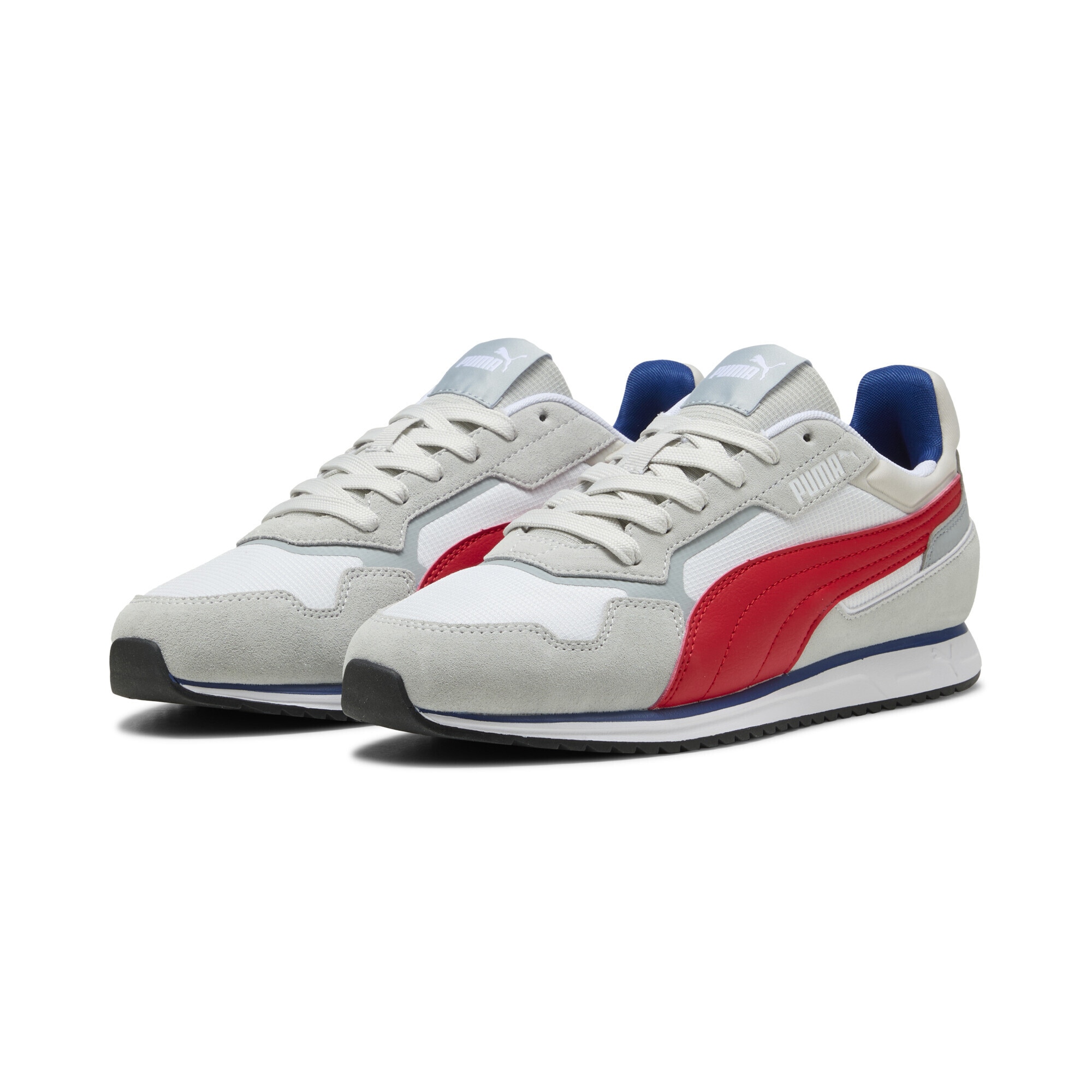 Sneaker PUMA "SOFTRIDE ST Miler Sneakers Erwachsene", Gr. 39, weiß (cool light gray for all time rot weiß), Obermaterial:, Leder; Futter: Textil; Innensohle: Textil; Laufsohle: Gummi, Schuhe Image