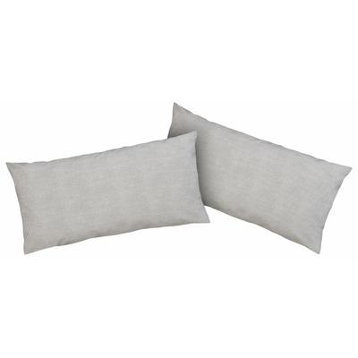 Kissenbezüge HOME AFFAIRE "Melli Kissenbezug, OEKO-TEX und Made in Green zertifiziert", grau (grau, meliert), B:80cm L:40cm, Linon, Obermaterial: 100% Baumwolle, Kissenbezüge Image