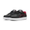 Sneaker PUMA "Scuderia Ferrari Caven 2.0 Sneakers Kinder", Kinder, Gr. 27.5, schwarz (schwarz rosso corsa rot), Obermaterial: Synthetik, Leder; Futter: Textil; Innensohle: Textil; Laufsohle: Gummi, Schuhe
