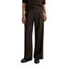 Chinohose MARC O'POLO "aus Wolle-Mix-Twill", Damen, Gr. 44, Normalgrößen, braun (schwarz coffee), Twill, Obermaterial: 59% Polyester, 21% Schurwolle, 18% Viskose, 2% Elasthan, unifarben, casual, weit normal, Hosen