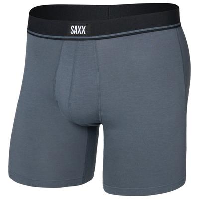 Saxx - Essential Cotton Boxer Brief Fly - Alltagsunterwäsche Gr M blau Image