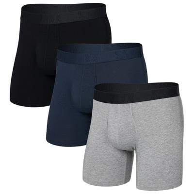 Saxx - Droptemp Cooling Cotton Boxer Brief Fly 3-Pack - Alltagsunterwäsche Gr L grau Image