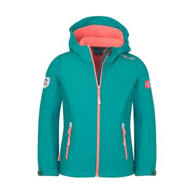Trollkids - Girl's Trollfjord Jacket - Softshelljacke Gr 104 türkis Image