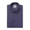 Businesshemd OLYMP "Level 5", Herren, Gr. 44, N-Gr, lila (viola), Web, Obermaterial: 97% Baumwolle, 3% Elastolefin, casual, hüftbedeckend, Langarm Manschette, Hemden, Body Fit, New York-Kentkragen, modisches Muster
