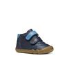 Klettboot GEOX "B STEPPIEUP BOY", Kinder, Gr. 26, blau (navy, blau), Glattleder, casual, Schuhe, Barfußschuh, Freizeitschuh mit Klettverschluss