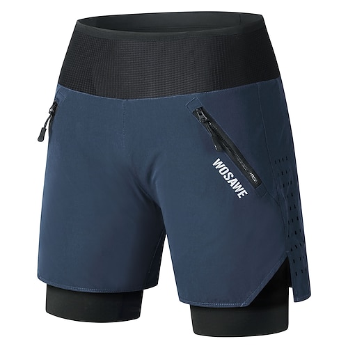 WOSAWE Damen Radsport-Radhose: Fahrradhose Fahrradhose Fahhrad Shorts Gepolsterte Shorts / Chamois Bequeme Passform Mountainbike MTB Straßenradsport Sport Frontreißverschluss Reflektierende Streifen Image