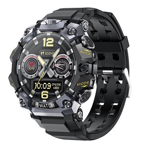 P888 Smartwatch 1.508 Zoll Smartwatch Fitnessuhr Bluetooth 4G Schrittzähler Anruferinnerung Aktivitäts-Tracker Kompatibel mit Android iOS Herren GPS Langer Standby Wasserdicht IP68 22mm Uhrengehäuse Image