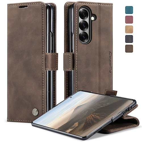 Handy Hülle Handyhüllen Für Samsung Galaxy Z Fold 7 Flip-Cover Ständer TPU PU-Leder Image