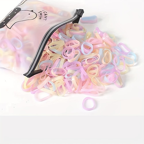 500 extra dicke hochelastische Pferdesehnen aus Silikon – strapazierfähige Mähne Schweifhaarbänder für Pferde, schwarz-weißes Pferdehaar-Befestigungszubehör, Mähnensicherungsbänder, flexible Image