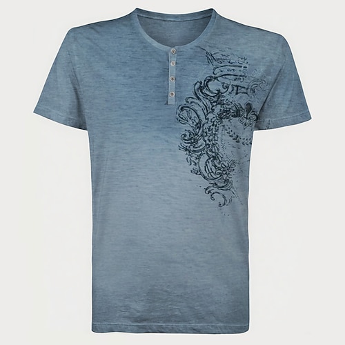 Lederhosen T-Shirt Match Henley-Shirt Bayerisch München Deutsch alpin Erbe T-Shirt Ärmel Grafik für Herren Erwachsene 3D-Druck für Karneval Oktoberfestbier Party Image