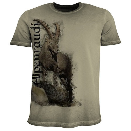 T-Shirt Lederhosen T-Shirt Match Bayerisch München Deutsch alpin Erbe T-Shirt Ärmel Grafik für Herren Erwachsene 3D-Druck für Karneval Oktoberfestbier Party Image