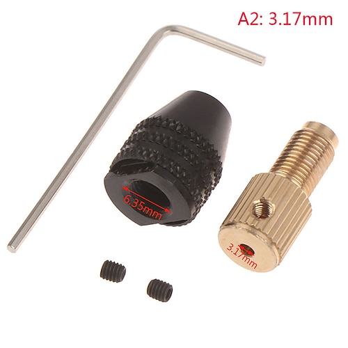 Elektromotorwelle Mini-Bohrfutterbefestigung 0,5-3,2 mm Bohrer Mikrobohrfutter Sechskant-Bohrfutteradapter 2,3 mm / 3,17 mm Image