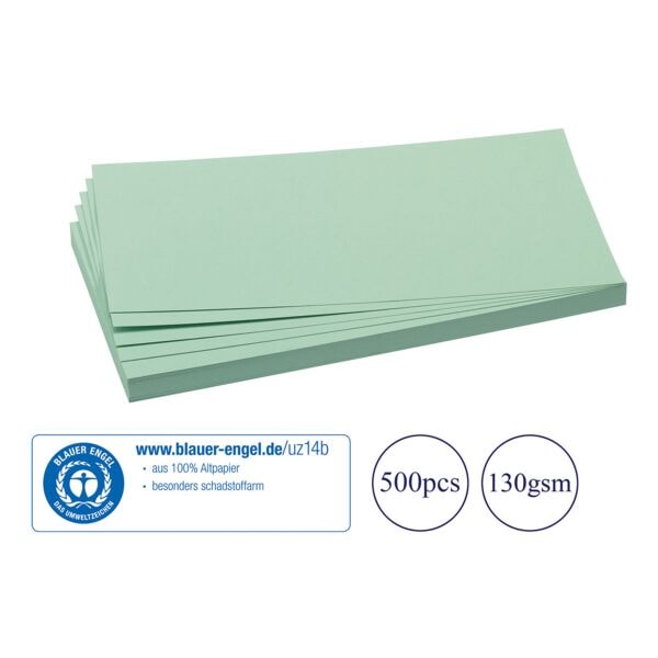 Franken 500er-Pack Moderationskarten »Rechteck« 20,5 x 9,5 cm grün, 20.5x9.5 cm Image