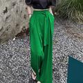 Femmes Jambe large Chinos Occasionnel Longueur mollet Naturel Uni Poches Latérales in in france they say Pontalon wide leg Confortable Respirabilité Décontracté Quotidien Noir Rouge Vert Café