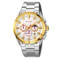 SKMEI Hommes Montre à quartz Mode Affaires Montre-bracelet Phase de Lune Lumineux Chronomètre Calendrier Acier Suivre