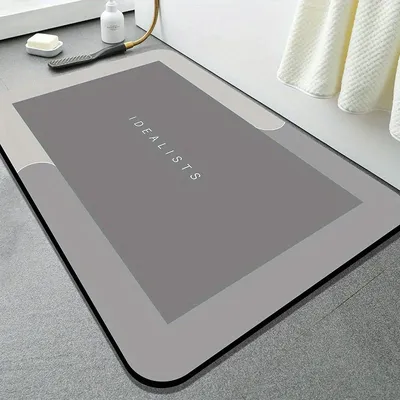 Soft diatomaceous earth bathroom mat 1750g/m ² bathtub absorbent foot mat, entrance door mat, machine washable small carpet