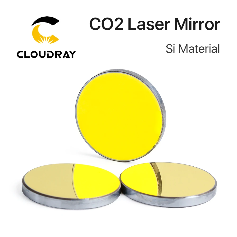 Cloudray Co2 Laser Si reflektierende Spiegel für Lasergravierer, vergoldete Silizium-Reflektorlinsen, Durchmesser. 19 20 25 30 38,1 mm Image