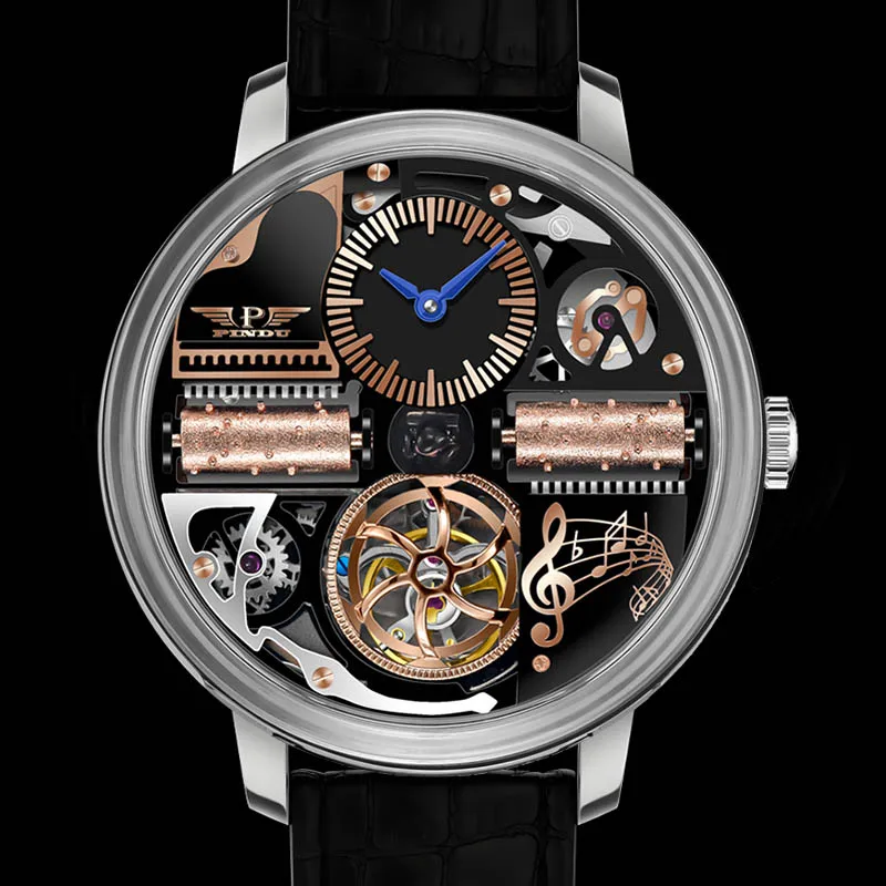 PINDU Männer Uhren Top-marke Luxus Automatische Pate Watche Für Männer Mode-Business Armbanduhren M2791B Montre Homme P6655 Image