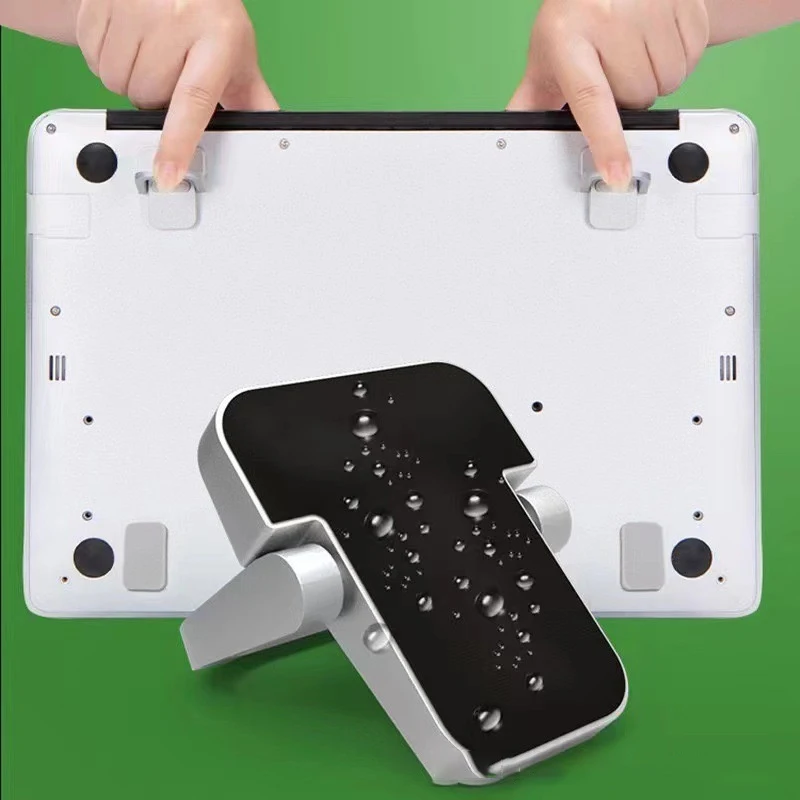 2Pcs Laptop Stand Mini Tragbare Kunststoff Halter Faltbare Unsichtbare Laptop Riser Halterung Für Notebook Stand Kühlung Halter Image